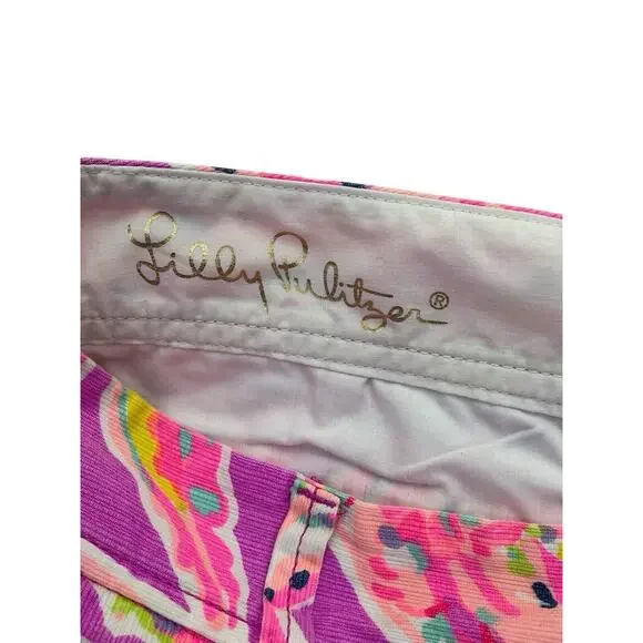 Lily Pulitzer Callahan Short Zipper and Button Front and Back Pockets Size 2 - Picture 5 of 11